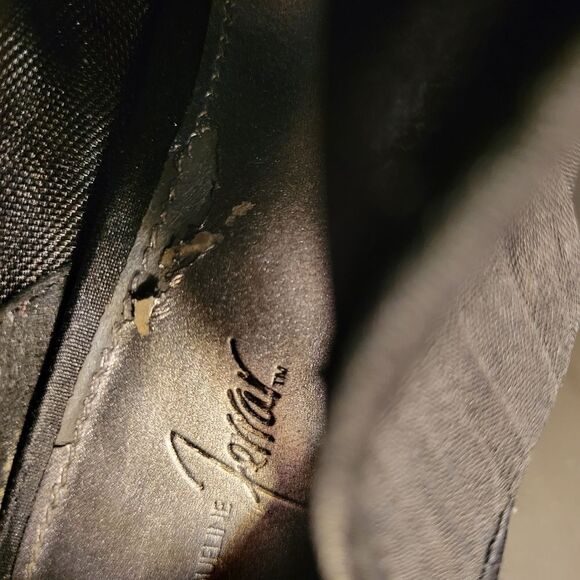 Jacqueline Ferrar Black Ruffle Zipper Back Stiletto Heels Size 7.5M - Picture 11 of 11